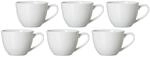 Snap by R&B Kaffee-Serie Bianco wei&szlig; Material 6er Cafe au Lait Tassen-Set