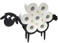 DanDiBo Toilettenpapierhalter Schwarz Schaf Holz WC Rollenhalter WC Papierhalter