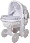 waldin Stubenwagen Baby Komplett aus Weide Zertifiziert EN 1130