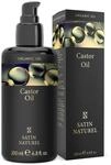 Satin Naturel Rizinus&ouml;l Kaltgepresst & BIO 200ml &ndash; 100% Reines Castor Oil -