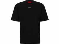 HUGO Herren Dapolino Relaxed-Fit T-Shirt aus Baumwolle mit Logo-Print Schwarz XL