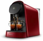 PHILIPS L'Or Barista LM8012 / 51 Doppel-Espressokapsel-Kaffeemaschine - Rot + 9