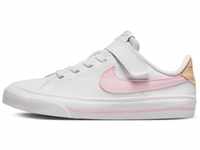 Nike Court Legacy Sneaker, White/PINK Foam-Sesame-Honeydew, 35 EU