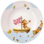 Villeroy & Boch Happy as a Bear Flacher Kinderteller, 21,5 cm, Premium Porzellan,