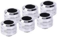 Alphacool 6 Raccords &agrave; Compression pour Tube &Oslash;16mm Eiszapfen Pro (Argent)