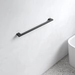 KEUCO Plan Badetuchhalter 65 cm, Metall schwarz matt, Made in Germany, inkl.