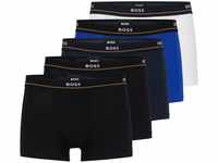 BOSS Herren Trunk 5P Essential Fünfer-Pack Boxershorts aus Stretch-Baumwolle mit