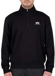 Alpha Industries Herren Half Zip Sweater Sl F&uuml;r Sweatshirt, Schwarz, M EU