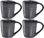 Leonardo Matera Espressotassen 4er Set, Mokka-Becher aus Steingut,
