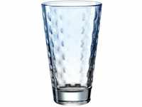 Leonardo Optic Trink-Glas, 1 Stück, spülmaschinenfestes Longdrink-Glas, bunter