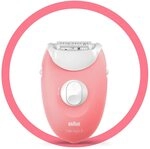 Braun Silk-&eacute;pil 3 3-176, Epilierer f&uuml;r langanhaltende Haarentfernung, wei&szlig;/rosa