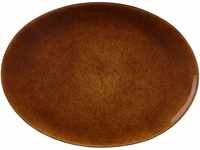 BITZ Platte oval 45 x 34 cm Schwarz/Amber