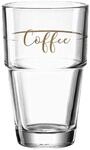 Leonardo Solo Latte-Macchiato Glas 1 St&uuml;ck, Glas-Becher mit Coffee Aufdruck,