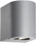 Nordlux CANTO 2 LED Outdoor Wandleuchte, IP44, 12W 2700K 500lm 2x120&deg;, Grau,