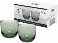 Villeroy & Boch – Like Sage Wasserglas Set 2 Teilig, Farbglas Grün, Füllmenge 280