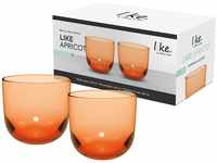 Villeroy & Boch – Like Apricot Wasserglas Set 2 Teilig, Farbglas Orange, Füllmenge
