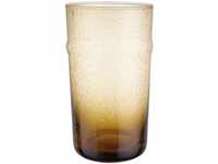 BUTLERS Trinkglas, (einzeln) Glas organisch mit Luftblasen 480ml aus Glas...