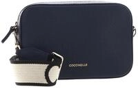 Coccinelle Leder Umh&auml;ngetasche Tebe Crossover Bag Midnight Blue dunkelblau