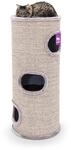 Petrebels Kratztonne f&uuml;r Katzen XXL 110 cm, Katzentonne mit 3 Eing&auml;ngen, Sisal