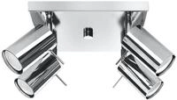 SOLLUX lighting Deckenlampe Deckenleuchte Deckenstrahler Stahl 4 Flammig Chrom...