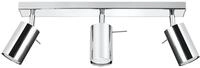 SOLLUX lighting Deckenlampe Deckenleuchte Deckenstrahler Stahl 3 Flammig Chrom...
