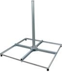 Premium X Balkonst&auml;nder Profi 4X 50x50cm Stahl 1m Mast 60mm SAT Flachdach-St&auml;nder