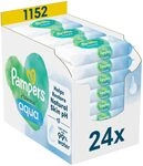 Pampers Harmonie Aqua Feuchttücher 24 Packungen mit jeweils 48 Feuchttüchern, 1152 Pampers Harmonie Aqua Feuchttücher 24 Packungen mit jeweils 48 Feuchttüchern, 1152