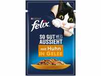 FELIX So gut wie es aussieht Katzenfutter nass in Gelee, mit Huhn, 26er Pack (26 x