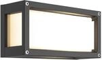 Lucande Glas Wandlampe aussen, Wandleuchte au&szlig;en spritzwassergesch&uuml;tzt IP54 1x E27
