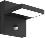 Lucande LED Wandleuchte aussen mit Bewegungsmelder, Wandlampe au&szlig;en 60&deg; schwenkbar