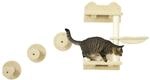PawHut Kletterwand Katzen 4-teilig Katzen Kletterwand Set mit Sprungturm, 3