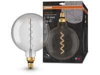 OSRAM Vintage 1906 LED Lamp with Smoke Tint, 4.8 W, 150 lm, Ball Shape with 200 mm