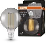 OSRAM Lamps Vintage 1906 LED-Lampe mit Smoke-T&ouml;nung, 11W, 500lm, Kugel-Form mit