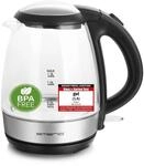 Emerio Glas Wasserkocher, 1.2 Liter, 2200 Watt, LED Innenbeleuchtung, 360&deg; Basis,