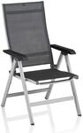 Kettler Basic Plus Premium Multipositionssessel, Silber/lakritz, Alu/Outdoorgewebe,