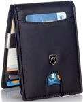 Kronenschein&reg; Slim Wallet mit M&uuml;nzfach & RFID Schutz - Mini Geldb&ouml;rse Kunstleder