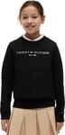 Tommy Hilfiger Kinder Unisex Sweatshirt Essential ohne Kapuze, Schwarz (Black), 8