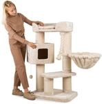 HAPPYPET Kratzbaum 118 cm hoch f&uuml;r gro&szlig;e Katzen - Katzenbaum Stabil, Maine...