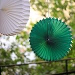 Hellum Sunny Lampion outdoor, Lampion gr&uuml;n au&szlig;en wetterfest mit LED Gl&uuml;hlampe, E14