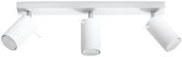 SOLLUX lighting Deckenlampe Deckenleuchte Deckenstrahler Stahl 3 Flammig Wei&szlig; RING