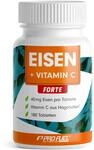 Eisentabletten hochdosiert 180x mit 40 mg Eisen + Vitamin C (40 mg) aus Hagebutten -