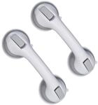 Relaxdays Sauggriff 2er Set, Haltegriff f&uuml;r Dusche & Badewanne, 70 kg, f&uuml;r