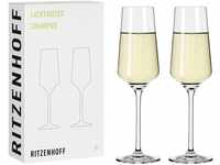 RITZENHOFF 6111008 – Champagnerglas 200 ml - Serie Lichtweiss 2 Stück, Set 3 mit