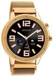 Oozoo Unisex Smartwatch mit Edelstahl Milanaiseband Rosegoldfarben/Rosegoldfarben 45