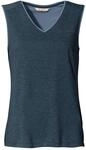 VAUDE Women's Essential Top, Funktionelles, &auml;rmelloses T-Shirt, hoher, Dark sea Uni,