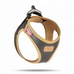 Curli Apple Hundegeschirr aus Leder, Schwarz/XS