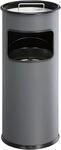Durable 333058 Papierkorb Metall mit Ascher, entnehmbarer Inneneimer und Ascher,