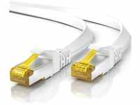 3m CAT 7 Netzwerkkabel Flach - Ethernet Kabel - Gigabit Lan 10 Gbit s - Patchkabel -