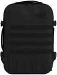 CABINZERO 'MILITARY 28L' ULTRA LIGHT CABIN BAG WITH LUGGAGE TRACKERS. ABSOLUTE BLACK