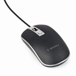 Gembird Maus Wired Optical Maus USB Black Silver